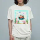 はちみつあめのカワウソ君 オーガニックコットンTシャツ