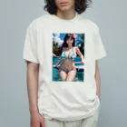 AI美女グラビアアートのAI美女グラビア１２ オーガニックコットンTシャツ