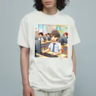 可愛い男の子イラスト販売所　By,keicyanの男の子　中学1年生　パソコン部 Organic Cotton T-Shirt