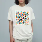 何でもありデザインの水玉模様 オーガニックコットンTシャツ