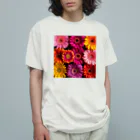 オンラインショップイエローリーフの色鮮やかな綺麗な花 Organic Cotton T-Shirt