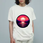 psychedelic mountainのsun set オーガニックコットンTシャツ