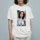 AI美女ワールドのクール オーガニックコットンTシャツ