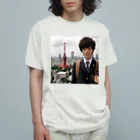 可愛い男の子イラスト販売所　By,keicyanの男の子　中学1年生　タワーバッグに Organic Cotton T-Shirt