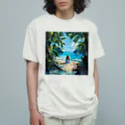 AQUAMETAVERSEのプライベートビーチでバカンス　Tomoe bb 2712 オーガニックコットンTシャツ