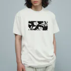 siriusのモノトーン花 Organic Cotton T-Shirt