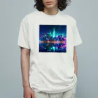 Mysycaの海辺の都市F オーガニックコットンTシャツ