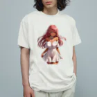 ヴィヴィオのオフショルダーレースアップワンピース Organic Cotton T-Shirt