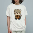chicodeza by suzuriのかわうそちゃんのバスケ オーガニックコットンTシャツ