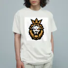 アニマル宮殿の王者ライオン Organic Cotton T-Shirt