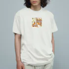 tattat259のカフェでくつろぐ女の子 Organic Cotton T-Shirt