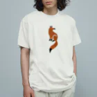 ツバメ堂のしっぽのおおきなキツネ オーガニックコットンTシャツ