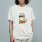 マカロンのサングラスをかけたネコ Organic Cotton T-Shirt