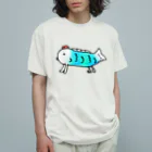 Cɐkeccooのよいものです-ぐるぐるとり オーガニックコットンTシャツ