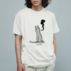 mikepunchのたましいが抜ける猫 オーガニックコットンTシャツ