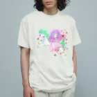 メルティカポエミュウのメルティカポエミュウ(せなかに天使の羽) オーガニックコットンTシャツ