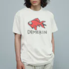 千月らじおのよるにっきのDEMEKIN(赤) オーガニックコットンTシャツ