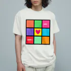 sanasanaのLOVE＆HAPPY Organic Cotton T-Shirt