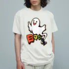 Cɐkeccooのおばけちゃんばぁ!(Boo!ゴースト)カラフル Organic Cotton T-Shirt