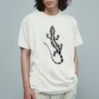 ツバメ堂のとかげちょろり(上向き） Organic Cotton T-Shirt