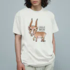 茉莉香｜Marikaのサイガくん｜Saiga Antelope オーガニックコットンTシャツ