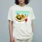 志瓜のSUZURIのおろしそハンバーグとトニックベリーのセット オーガニックコットンTシャツ