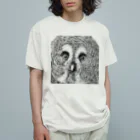 プリズモリイの箱のつぶらな瞳のカラフトフクロウ Organic Cotton T-Shirt