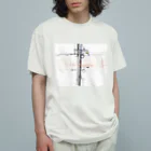 ipunigraphの電信柱 オーガニックコットンTシャツ