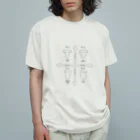 Medusasの日本酒の香味（モノクロver） オーガニックコットンTシャツ