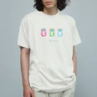 tafu tafuのアースクリームソーダ／三色 オーガニックコットンTシャツ