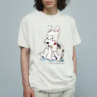 obosa_DENS/SABEAR_shop ＠SUZURIの立ち耳ワイヤーFOX_ウェア オーガニックコットンTシャツ