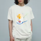 猫鳴きのかき氷（檸檬） オーガニックコットンTシャツ