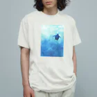 okanoxnekoの楽園　うみがめ オーガニックコットンTシャツ