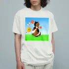 Lily bird（リリーバード）の野原の三毛猫さん オーガニックコットンTシャツ