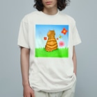 Lily bird（リリーバード）の野原のトラ猫さん Organic Cotton T-Shirt