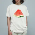 isshiki mayumiのスイカ登山Tシャツ オーガニックコットンTシャツ