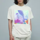 白虹のあわのまにまに/あおむらさき オーガニックコットンTシャツ