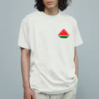 なでしこ@デザインのドッド絵スイカ Organic Cotton T-Shirt