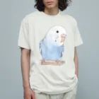 まめるりはことりのおしゃまな止まり木セキセイインコちゃん【まめるりはことり】 Organic Cotton T-Shirt