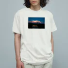 otakeの写真店の夕焼けの田んぼ オーガニックコットンTシャツ