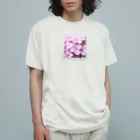 Circlothesのあじさい紫② オーガニックコットンTシャツ