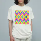 ✨🌈✨ユラクラカン🇯🇵 ✨🌈✨のエスニックレインボー オーガニックコットンTシャツ