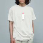 minatoriの文鳥さん(背伸び) オーガニックコットンTシャツ
