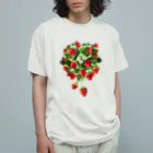 カワウソとフルーツの【forseasons】ストロベリー Organic Cotton T-Shirt