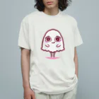 Ri0のいたずらおばけちゃん(ぴんく) オーガニックコットンTシャツ