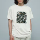 兎派のpaint_02_natural オーガニックコットンTシャツ