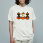 ハッピー・ラブラドールズのハロウィンかぼちゃのラブラドール オーガニックコットンTシャツ