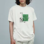 ミ　オのテリジノサウルス3 オーガニックコットンTシャツ