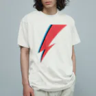 DRIPPEDのLIGHTNING BOLT -GLAM ROCK MAKE UP- オーガニックコットンTシャツ