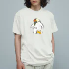 サカモトリエ/イラストレーターの皇帝ペンギンとコーギー Organic Cotton T-Shirt